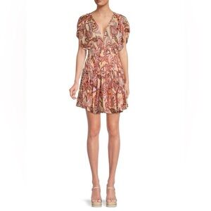 A.L.C. Luna Smocked Printed Minidress size 6